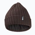 Jack Wolfskin téli sapka bordázott kötésű, tőzeg színű