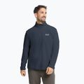 Férfi polár pulóver Jack Wolfskin Taunus 100 Half Zip midnight sky