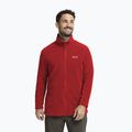 Férfi polár pulóver Jack Wolfskin Taunus 100 Full Zip siren red