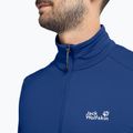 Férfi trekking pulóver  Jack Wolfskin Litestride Full Zip blue orchid 4