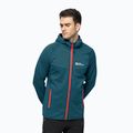 Férfi Jack Wolfskin Hydro Grid Hooded FZ fleece pulóver kék 1710002