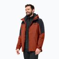 Jack Wolfskin férfi esőkabát Romberg 3in1 kárminpiros színben 2
