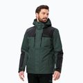 Jack Wolfskin férfi Jasper 3in1 esőkabát fekete olívazöld