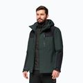 Jack Wolfskin férfi Jasper 3in1 esőkabát fekete olívazöld 2