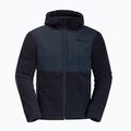 Férfi Jack Wolfskin Felslicht kapucnis fleece pulóver éjszakakék 7