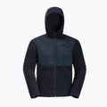Férfi Jack Wolfskin Felslicht kapucnis fleece pulóver éjszakakék 8