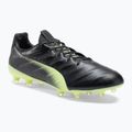 PUMA King Platinum 21 FG/AG férfi futballcipő fekete-zöld 106478 05