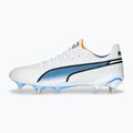 PUMA King Ultimate MXSG férfi futballcipő puma fehér/puma fekete/kék csillogás/ultranarancs 11