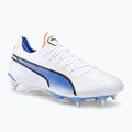 PUMA King Ultimate MXSG férfi futballcipő puma fehér/puma fekete/kék csillogás/ultranarancs