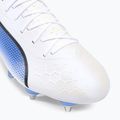 PUMA King Ultimate MXSG férfi futballcipő puma fehér/puma fekete/kék csillogás/ultranarancs 7