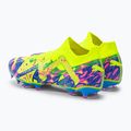 PUMA Future Match Energy FG/AG férfi futballcipő ultrakék/sárga riasztás/világító rózsaszín 3