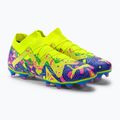 PUMA Future Match Energy FG/AG férfi futballcipő ultrakék/sárga riasztás/világító rózsaszín 4