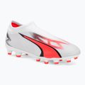 PUMA Ultra Match Ll FG/AG Jr gyermek focicipő puma fehér/puma fekete/tűz orchidea