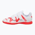 PUMA Future Play IT V Jr gyermek futballcipő puma fehér/tűz orchidea 11
