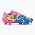 PUMA Ultra Match Energy FG/AG férfi futballcipő világító rózsaszín/sárga riasztás/ultrakék 2