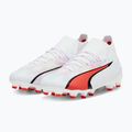 PUMA Ultra Pro FG/AG Jr gyermek futballcipő puma fehér/puma fekete/tűz orchidea 12