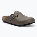 BIRKENSTOCK flip-flop Boston NL Regular sima bőr beton szürke