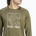 Férfi kerékpáros hosszú ujjú adidas FIVE TEN olíva strata 5