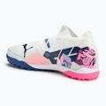 Futballcipő PUMA Future 7 Match Vol. Up TT white/lumi blue/poison pink/fizzy melon/bluemazing 3