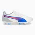 PUMA King Match MxSG férfi futballcipő puma fehér/kékmáz/szürke/szürke/szürkésbarna/szürkéscsillogás 2