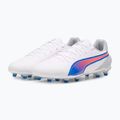 PUMA King Match FG/AG futballcipő puma fehér/kékmáz/szürke/szürke/szürkés fényű futballcipő puma white/bluemazing/flat light grey/sunset glow 8