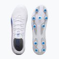 PUMA King Match FG/AG futballcipő puma fehér/kékmáz/szürke/szürke/szürkés fényű futballcipő puma white/bluemazing/flat light grey/sunset glow 11