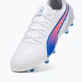 PUMA King Match FG/AG futballcipő puma fehér/kékmáz/szürke/szürke/szürkés fényű futballcipő puma white/bluemazing/flat light grey/sunset glow 12