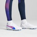 PUMA King Match FG/AG futballcipő puma fehér/kékmáz/szürke/szürke/szürkés fényű futballcipő puma white/bluemazing/flat light grey/sunset glow 14