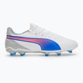 PUMA King Match FG/AG futballcipő puma fehér/kékmáz/szürke/szürke/szürkés fényű futballcipő puma white/bluemazing/flat light grey/sunset glow 2