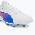 PUMA King Match FG/AG futballcipő puma fehér/kékmáz/szürke/szürke/szürkés fényű futballcipő puma white/bluemazing/flat light grey/sunset glow 7