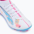 Gyerek focicipő PUMA Ultra 5 Match Vol. Up FG/AG Jr puma white/luminous blue 7