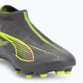 PUMA Ultra 5 Match+ LL FG/AG Jr matt öregedő ezüst/sárga riasztás/puma öregedő ezüst gyermek futballcipő 7
