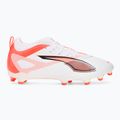 PUMA Ultra 5 Match FG/AG Jr gyermek futballcipő puma fehér/puma fekete/izzó piros 2