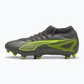 Férfi futballcipő PUMA Ultra 5 Play+ FG/AG matt öregedő ezüst/sárga riasztás/puma öregedő ezüst