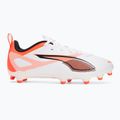 PUMA Ultra 5 Play FG/AG Jr gyermek futballcipő puma fehér/puma fekete/izzó piros 2
