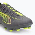 PUMA Ultra 5 Pro FG/AG Jr matt öregedő ezüst/sárga riasztás/sun struck gyermek futballcipő 7