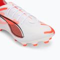 PUMA Ultra 5 Pro FG/AG Jr gyermek futballcipő puma fehér/puma fekete/izzó piros 7
