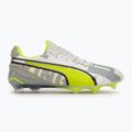 PUMA King Ultimate Forever FG/AG férfi futballcipő tollszürke/elektromos lime/puma fehér/fekete világosszürke 2