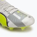 PUMA King Ultimate Forever FG/AG férfi futballcipő tollszürke/elektromos lime/puma fehér/fekete világosszürke 7