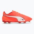 PUMA King Match FG/AG férfi futballcipő izzó piros/puma fehér/piros tűz 2