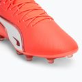 PUMA King Match FG/AG férfi futballcipő izzó piros/puma fehér/piros tűz 7