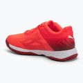 PUMA Accelerate Turbo kézilabdacipő izzó piros/fehér/sötét bíbor/fekete 3