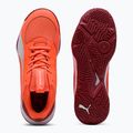 PUMA Accelerate Jr gyermek kézilabda cipő izzó piros/fehér/sötét bíbor/fekete 10