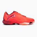 PUMA Vantage Nitro kézilabda cipő izzó piros / puma fehér / sötét bíbor / puma fekete 2