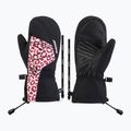 Gyerek síkesztyűk ZIENER Lavalino-Z Aquashield AW Mitten black/red leo