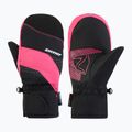 Gyerek síkesztyűk ZIENER Luuki-Z Aquashield black/pop pink