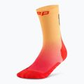 CEP férfi kompressziós zokni Run Edt. Gradient Mid Cut Compression 5.0 piros/marigold fakó 2