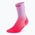 CEP férfi kompressziós zokni Run Edt. Gradient Mid Cut Compression 5.0 rózsaszín/lila fade 2