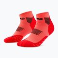 Férfi kompressziós zokni CEP Run Low Cut 5.0 neon coral