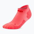 Férfi kompressziós zokni CEP Ultralight No Show 4.0 neon coral/red 2